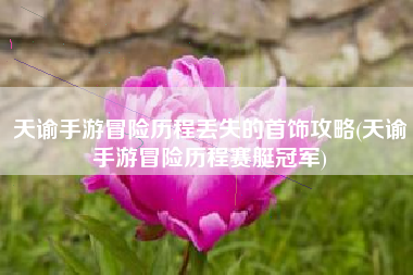 天谕手游冒险历程丢失的首饰攻略(天谕手游冒险历程赛艇冠军)