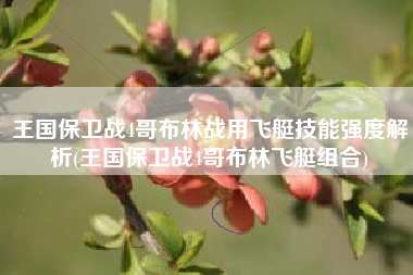 王国保卫战4哥布林战用飞艇技能强度解析(王国保卫战4哥布林飞艇组合)