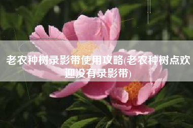 老农种树录影带使用攻略(老农种树点欢迎没有录影带)