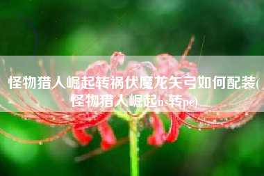 怪物猎人崛起转祸伏魔龙矢弓如何配装(怪物猎人崛起ns转pc)