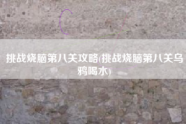 挑战烧脑第八关攻略(挑战烧脑第八关乌鸦喝水)