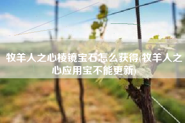 牧羊人之心棱镜宝石怎么获得(牧羊人之心应用宝不能更新)