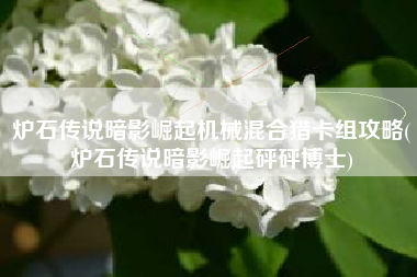 炉石传说暗影崛起机械混合猎卡组攻略(炉石传说暗影崛起砰砰博士)