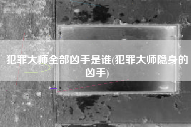 犯罪大师全部凶手是谁(犯罪大师隐身的凶手)