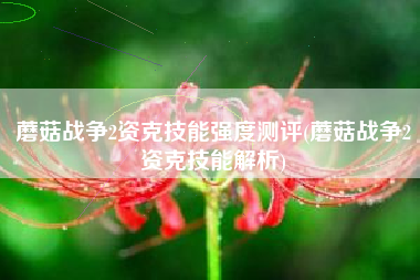 蘑菇战争2资克技能强度测评(蘑菇战争2资克技能解析)