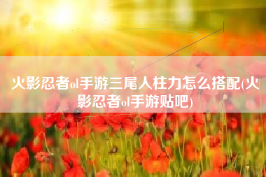 火影忍者ol手游三尾人柱力怎么搭配(火影忍者ol手游贴吧)