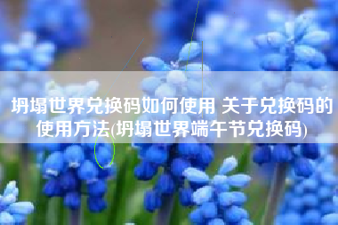坍塌世界兑换码如何使用 关于兑换码的使用方法(坍塌世界端午节兑换码)