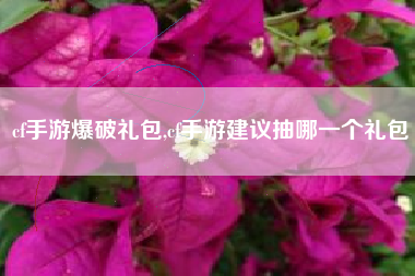 cf手游爆破礼包,cf手游建议抽哪一个礼包