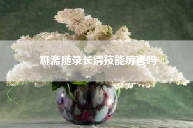 聊斋随录长清技能厉害吗