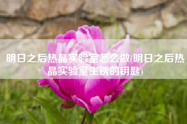 明日之后热晶实验室怎么做(明日之后热晶实验室生锈的钥匙)