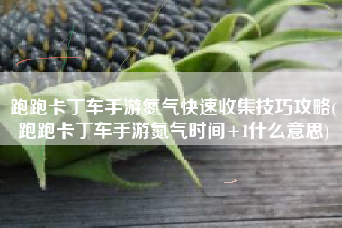 跑跑卡丁车手游氮气快速收集技巧攻略(跑跑卡丁车手游氮气时间+1什么意思)