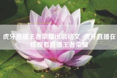 虎牙直播王者荣耀出装铭文_虎牙直播在线观看直播王者荣耀