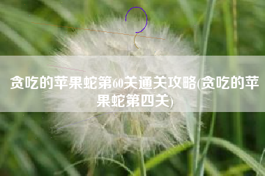 贪吃的苹果蛇第60关通关攻略(贪吃的苹果蛇第四关)