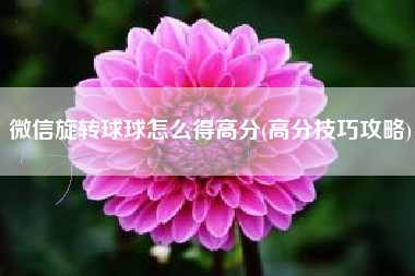 微信旋转球球怎么得高分(高分技巧攻略)