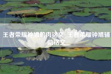 王者荣耀钟馗的肉铭文_王者荣耀钟馗辅助铭文