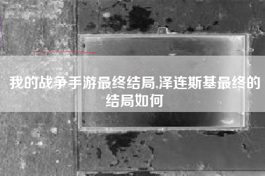 我的战争手游最终结局,泽连斯基最终的结局如何