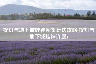提灯与地下城蛙神图鉴玩法攻略(提灯与地下城蛙神许愿)