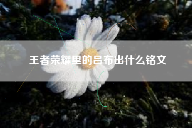王者荣耀里的吕布出什么铭文