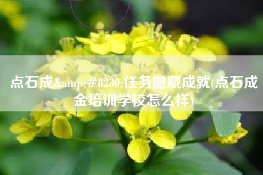 点石成&#8230;任务隐藏成就(点石成金培训学校怎么样)