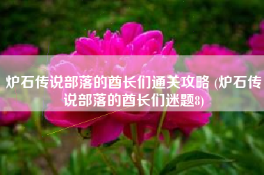 炉石传说部落的酋长们通关攻略 (炉石传说部落的酋长们迷题8)