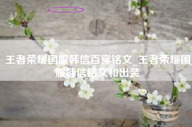 王者荣耀国服韩信百穿铭文_王者荣耀国服韩信铭文和出装