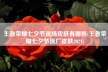 王者荣耀七夕节返场皮肤有哪些(王者荣耀七夕节返厂皮肤2021)
