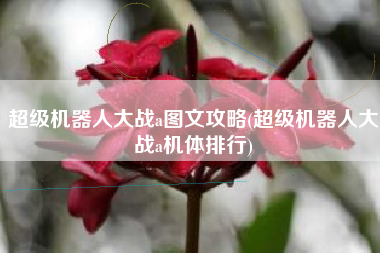 超级机器人大战a图文攻略(超级机器人大战a机体排行)