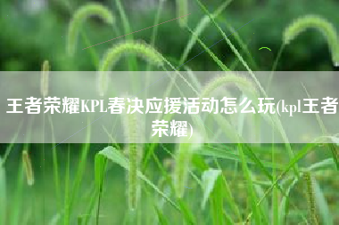王者荣耀KPL春决应援活动怎么玩(kpl王者荣耀)