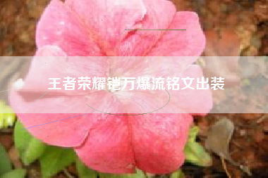 王者荣耀铠万爆流铭文出装