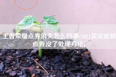 王者荣耀点券消失怎么回事(2021买完皮肤点券没了处理方法)