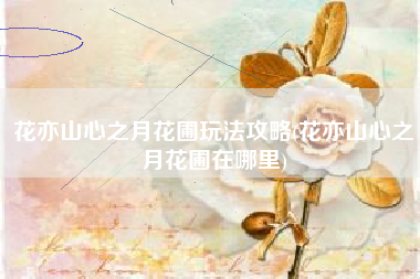 花亦山心之月花圃玩法攻略(花亦山心之月花圃在哪里)