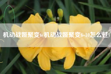 机动战姬聚变6(机动战姬聚变6-10怎么过)