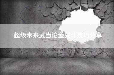 超级未来武当论道战斗技巧分享