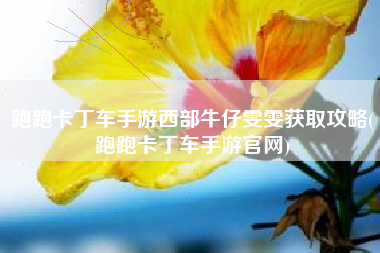 跑跑卡丁车手游西部牛仔雯雯获取攻略(跑跑卡丁车手游官网)