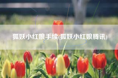 狐妖小红娘手续(狐妖小红娘腾讯)