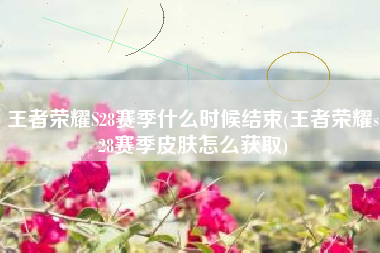 王者荣耀S28赛季什么时候结束(王者荣耀s28赛季皮肤怎么获取)