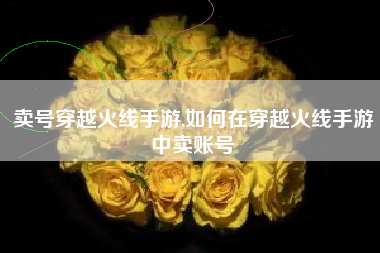 卖号穿越火线手游,如何在穿越火线手游中卖账号