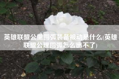 英雄联盟公里圆弧装备被动是什么(英雄联盟公理圆弧怎么出不了)