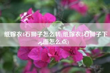 纸嫁衣4石狮子怎么转(纸嫁衣3石狮子下面怎么点)