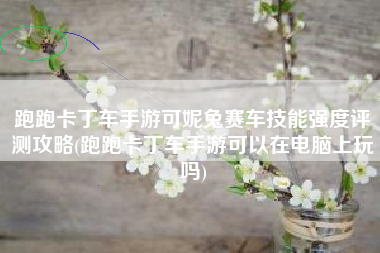 跑跑卡丁车手游可妮兔赛车技能强度评测攻略(跑跑卡丁车手游可以在电脑上玩吗)