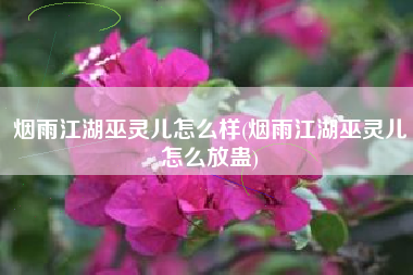 烟雨江湖巫灵儿怎么样(烟雨江湖巫灵儿怎么放蛊)
