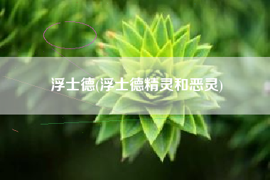 浮士德(浮士德精灵和恶灵)