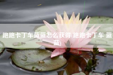 跑跑卡丁车蓝蓝怎么获得(跑跑卡丁车 蓝蓝)