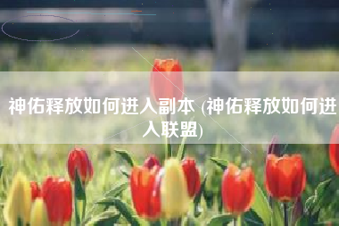 神佑释放如何进入副本 (神佑释放如何进入联盟)