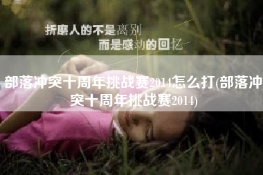 部落冲突十周年挑战赛2014怎么打(部落冲突十周年挑战赛2014)