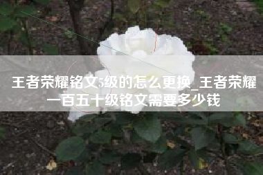 王者荣耀铭文5级的怎么更换_王者荣耀一百五十级铭文需要多少钱