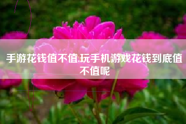 手游花钱值不值,玩手机游戏花钱到底值不值呢