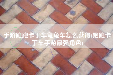 手游跑跑卡丁车龟龟车怎么获得(跑跑卡丁车手游最强角色)