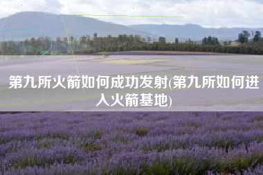 第九所火箭如何成功发射(第九所如何进入火箭基地)