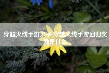 穿越火线手游果子,穿越火线手游回归奖励是什么